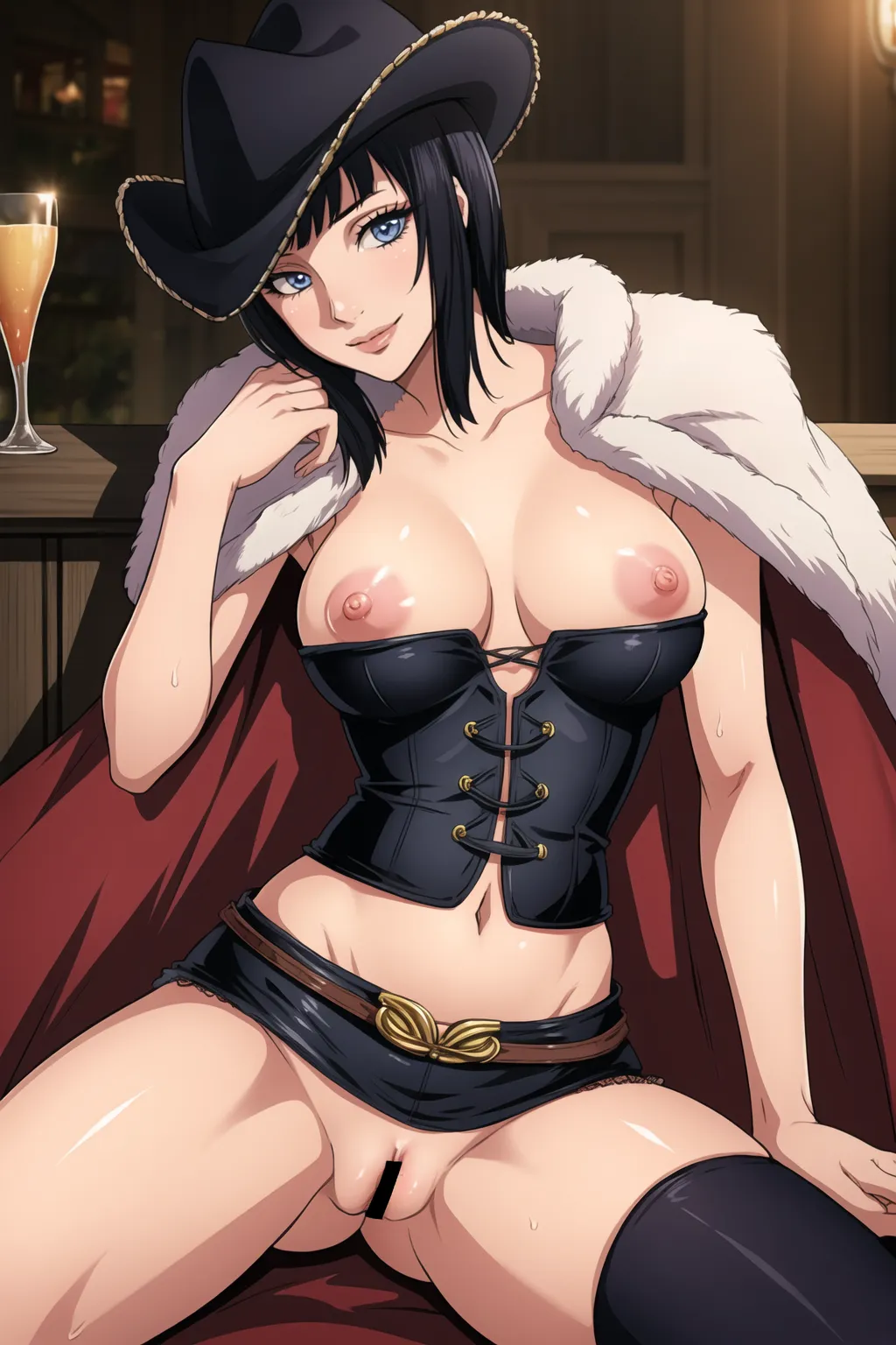 あの有名女海賊ロビンちゃんのエッチなイラストを詰め合わせたAIエロ画像300枚まとめ！の25枚目の画像です。