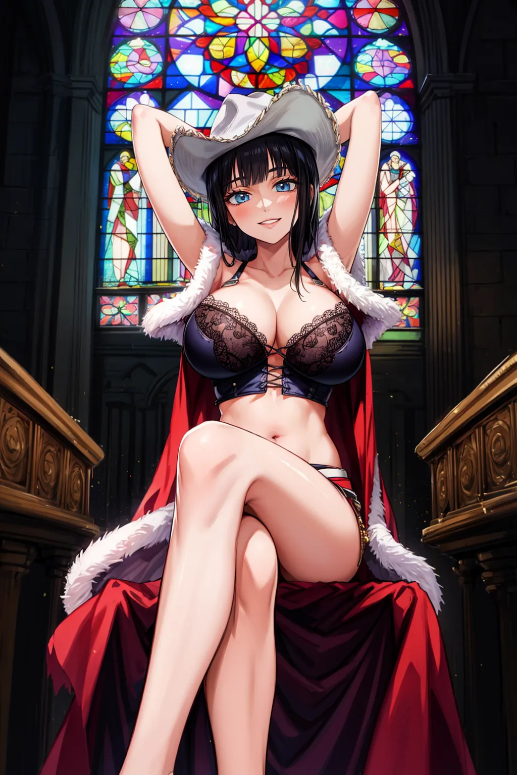 あの有名女海賊ロビンちゃんのエッチなイラストを詰め合わせたAIエロ画像300枚まとめ！の32枚目の画像です。