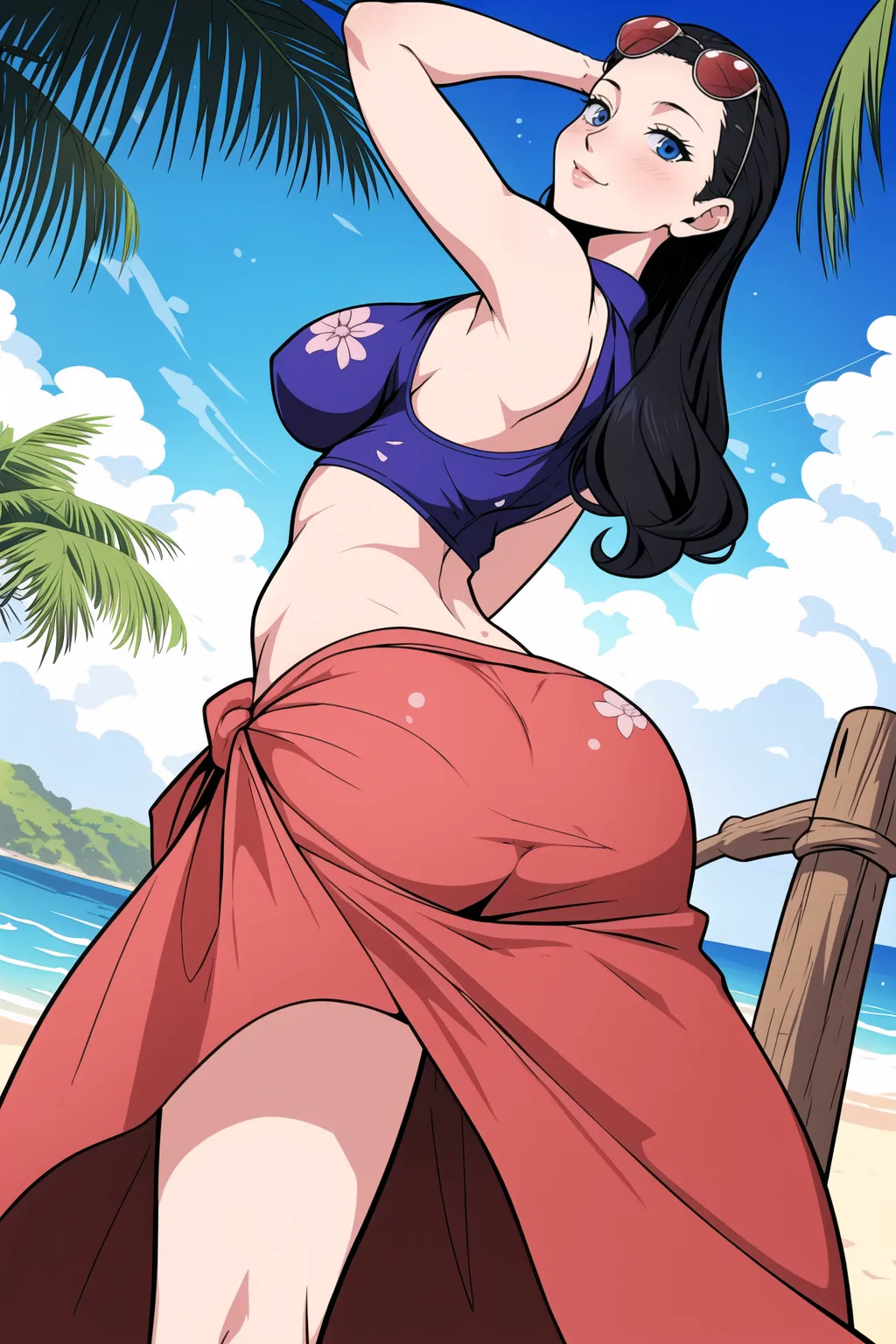 あの有名女海賊ロビンちゃんのエッチなイラストを詰め合わせたAIエロ画像300枚まとめ！(2ページ目)の32枚目の画像です。