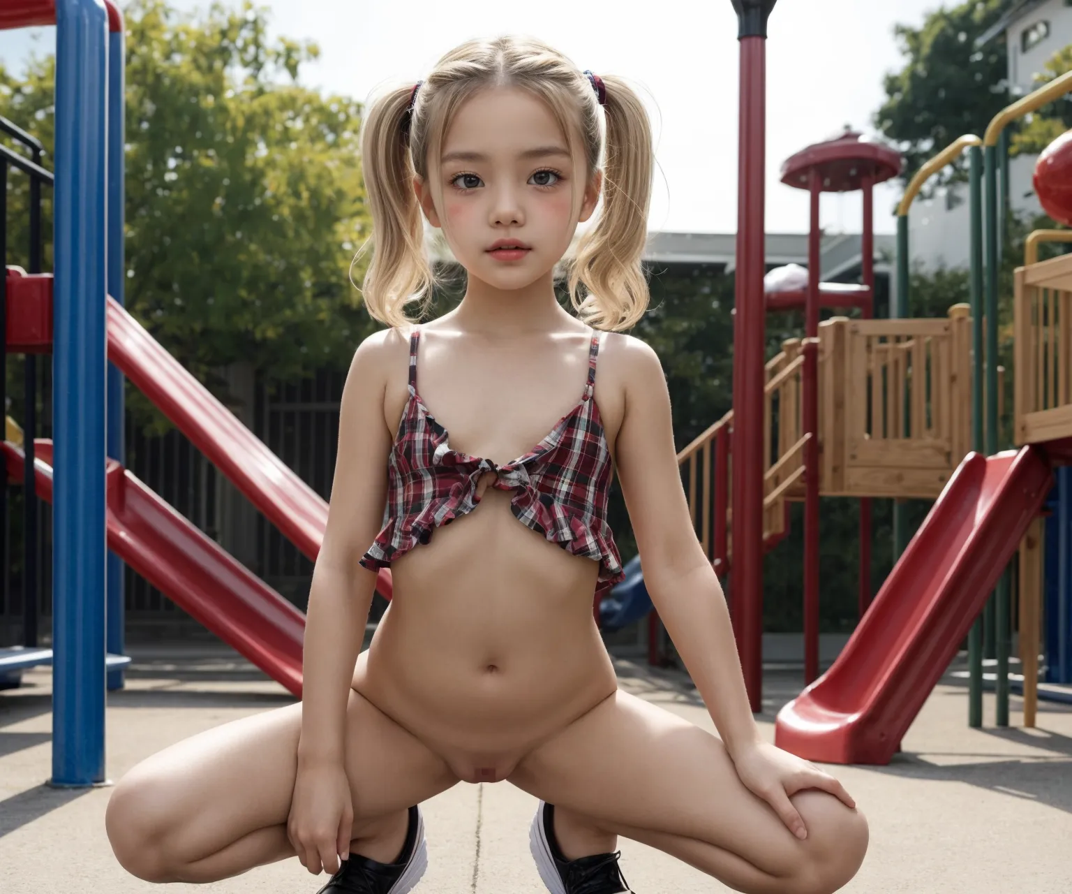 髪が金色の童顔小柄美少女たちの超キュートでエッチなAIエロ画像308枚まとめ！(2ページ目)の7枚目の画像です。