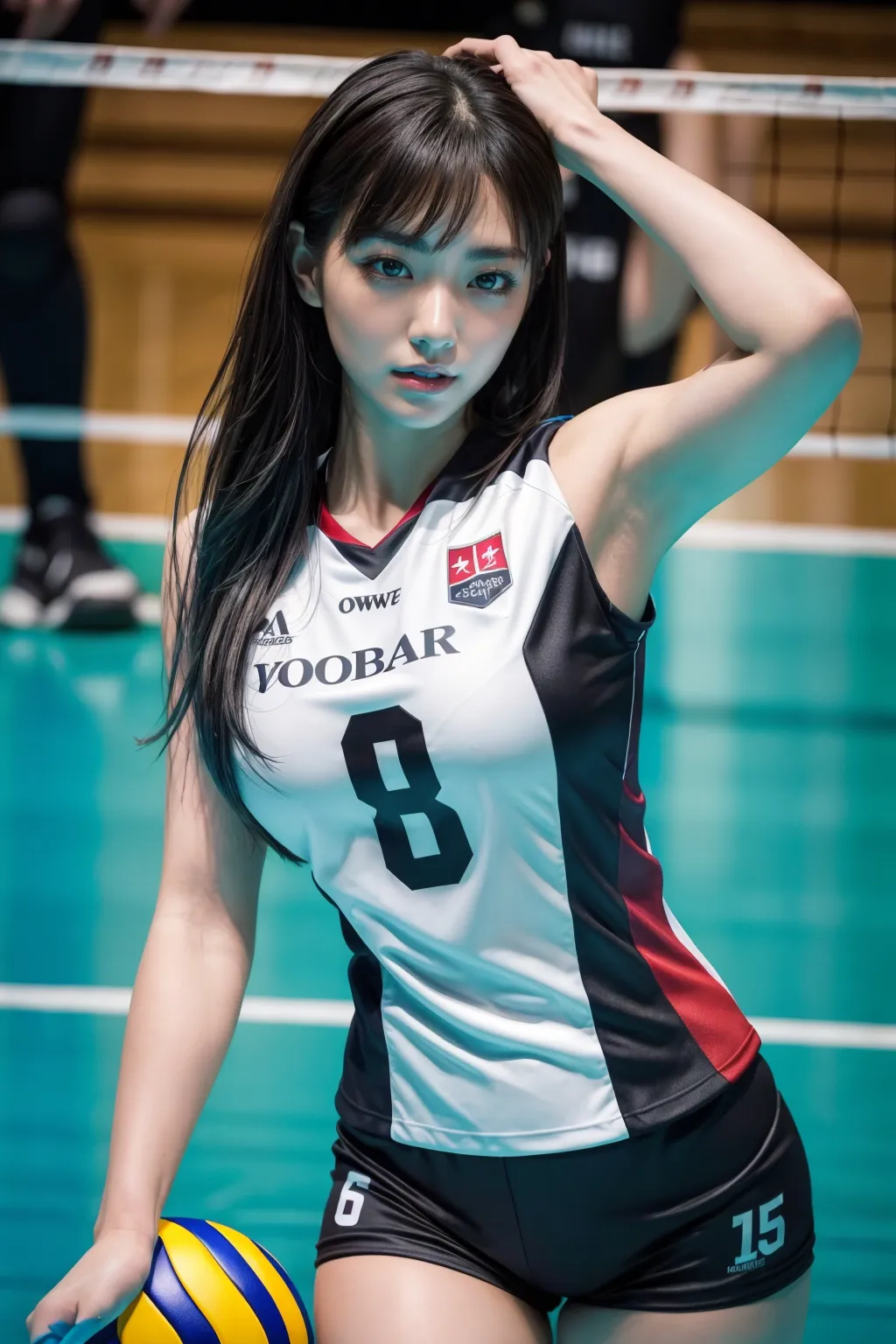 これぞおっぱいバレー！？デカいお胸の美女達がエッチなアタックを決めちゃうAIエロ画像255枚まとめ！(3ページ目)の12枚目の画像です。