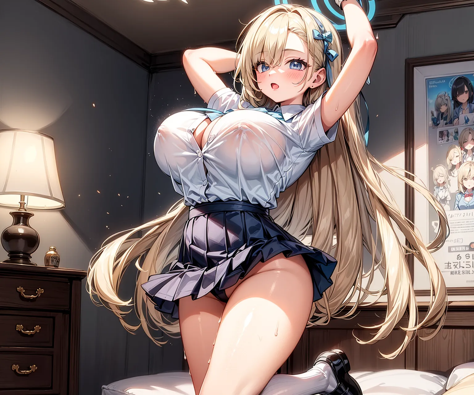 ブルーアーカイブに登場する一之瀬アスナのAIエロ画像をH度増し増し♥️バージョンで371枚まとめ！(2ページ目)の34枚目の画像です。