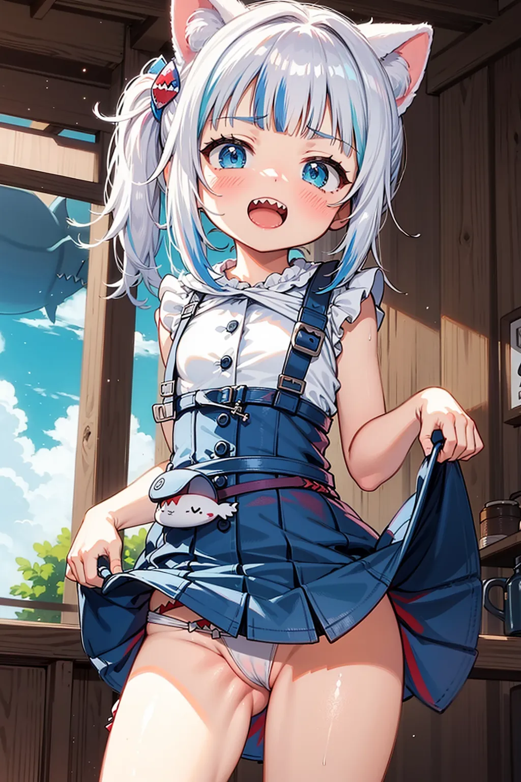 人気VTuberのGawr Gura(がうるぐら サメちゃん)AIイラストエロ画像338枚まとめ！の14枚目の画像です。