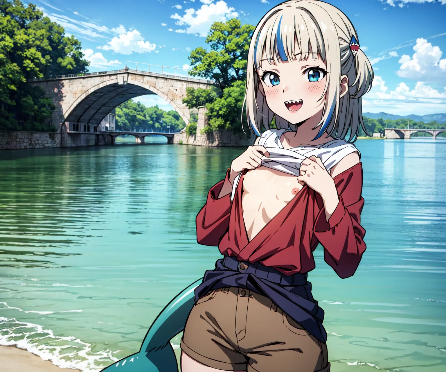 人気VTuberのGawr Gura(がうるぐら サメちゃん)AIイラストエロ画像338枚まとめ！の27枚目の画像です。