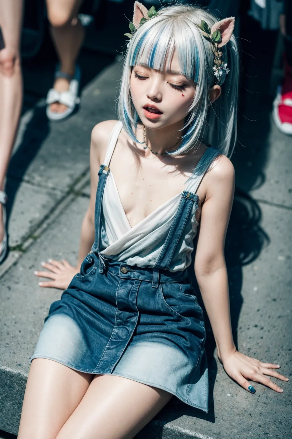 人気VTuberのGawr GuraちゃんのコスプレAIエロ画像410枚まとめ！童顔貧乳美少女たちがロリ鮫娘に大変身！(6ページ目)の21枚目の画像です。