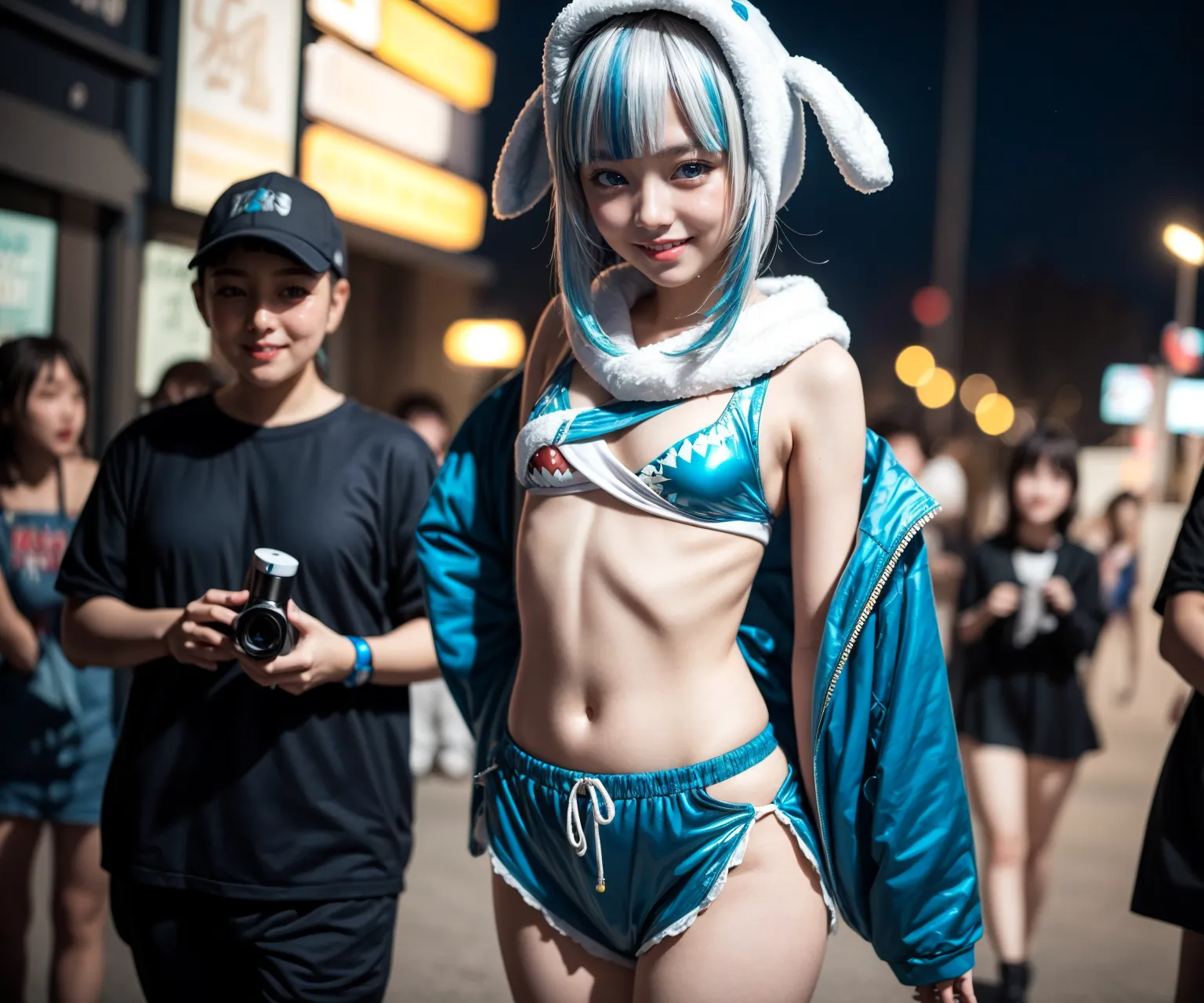 人気VTuberのGawr GuraちゃんのコスプレAIエロ画像410枚まとめ！童顔貧乳美少女たちがロリ鮫娘に大変身！(8ページ目)の23枚目の画像です。