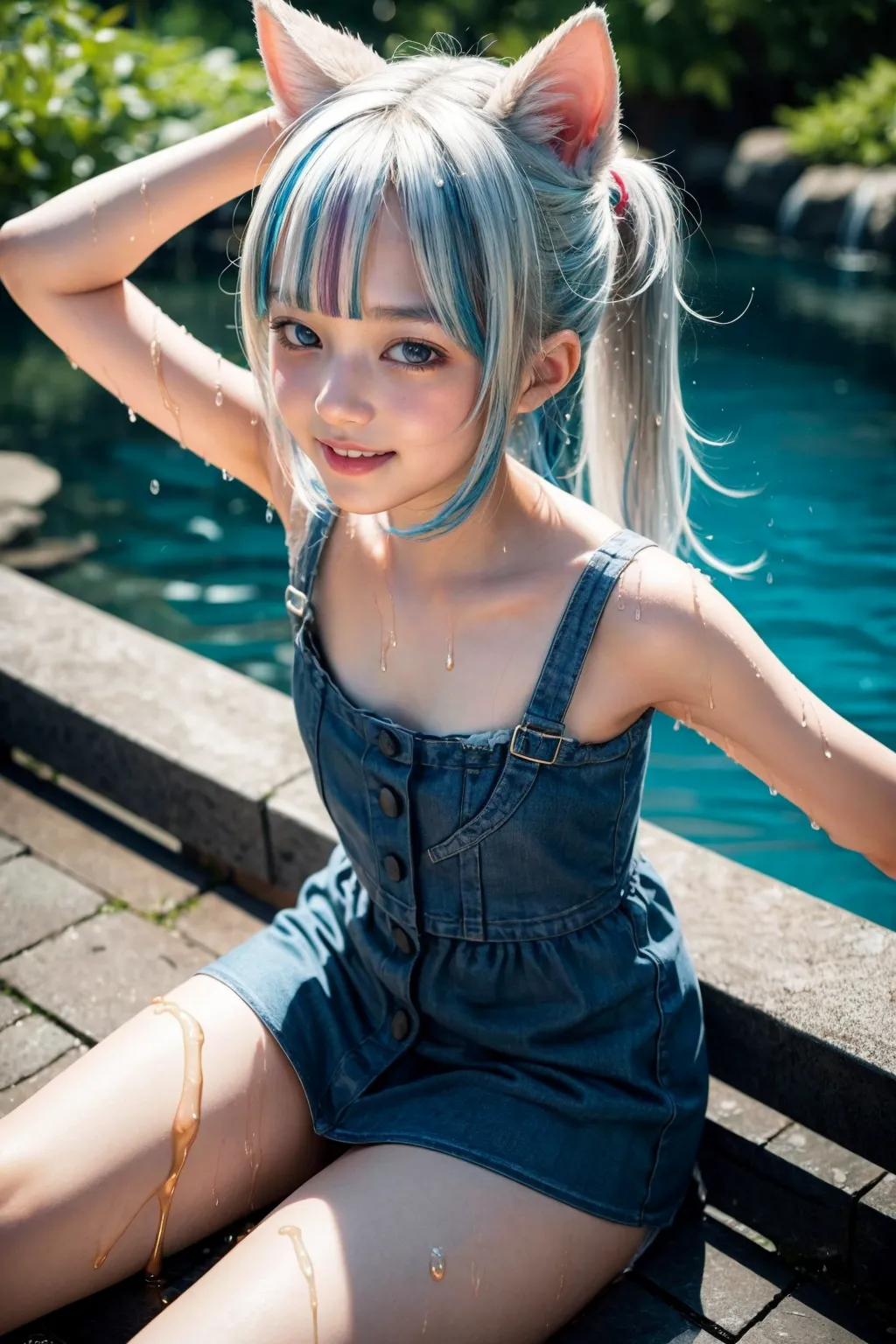 人気VTuberのGawr GuraちゃんのコスプレAIエロ画像410枚まとめ！童顔貧乳美少女たちがロリ鮫娘に大変身！(2ページ目)の25枚目の画像です。
