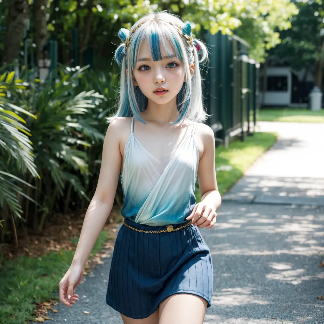 人気VTuberのGawr GuraちゃんのコスプレAIエロ画像410枚まとめ！童顔貧乳美少女たちがロリ鮫娘に大変身！(3ページ目)の21枚目の画像です。