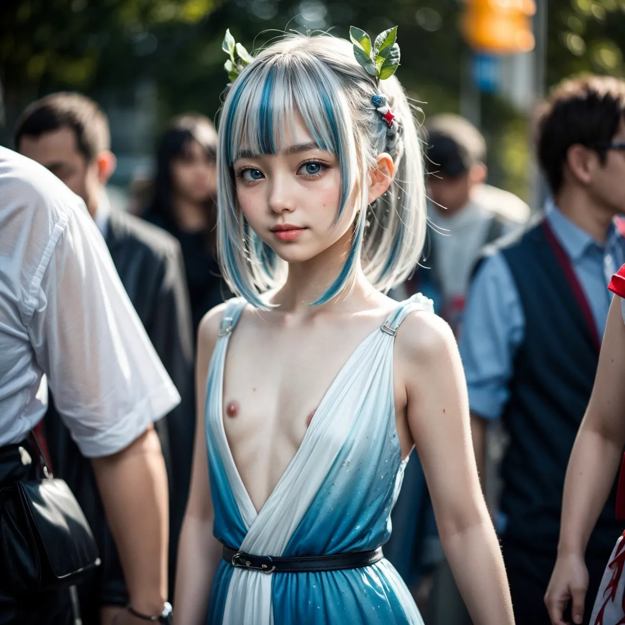 人気VTuberのGawr GuraちゃんのコスプレAIエロ画像410枚まとめ！童顔貧乳美少女たちがロリ鮫娘に大変身！(4ページ目)の8枚目の画像です。