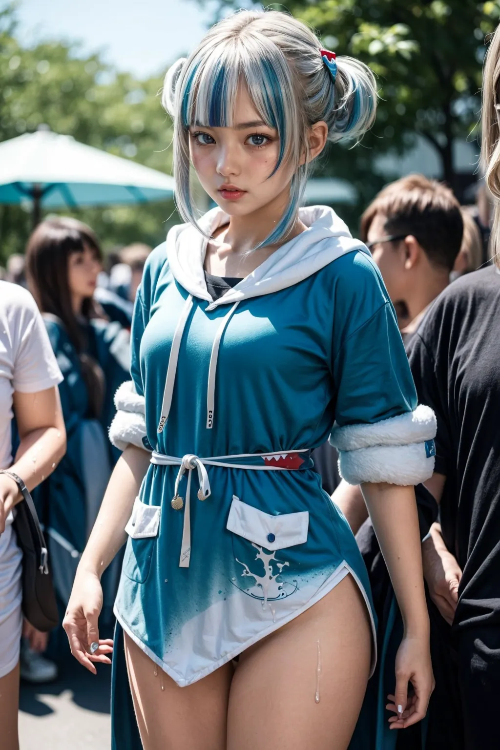 人気VTuberのGawr GuraちゃんのコスプレAIエロ画像410枚まとめ！童顔貧乳美少女たちがロリ鮫娘に大変身！(5ページ目)の11枚目の画像です。