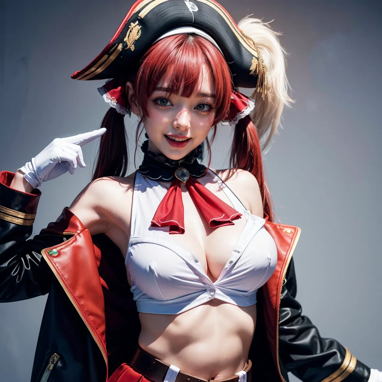 人気VTuberの宝鐘マリンちゃんのコスプレAIエロ画像400枚まとめ！(6ページ目)の21枚目の画像です。