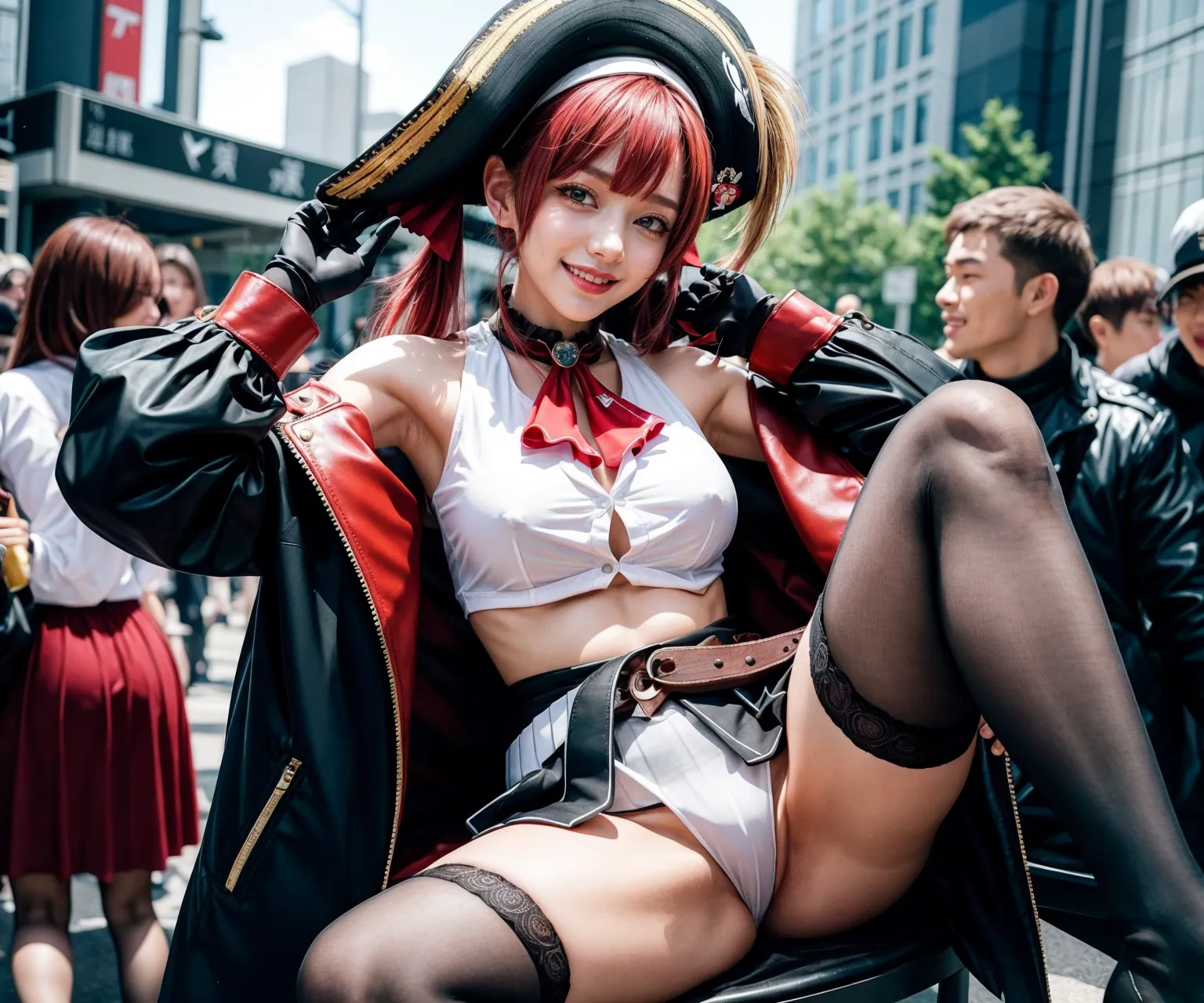 人気VTuberの宝鐘マリンちゃんのコスプレAIエロ画像400枚まとめ！(6ページ目)の24枚目の画像です。