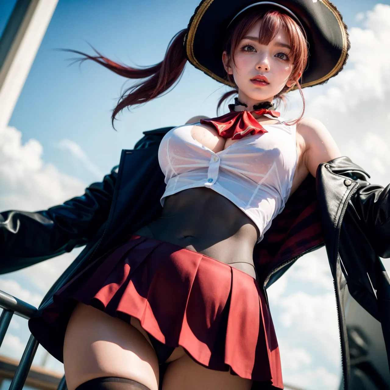 人気VTuberの宝鐘マリンちゃんのコスプレAIエロ画像400枚まとめ！(6ページ目)の27枚目の画像です。