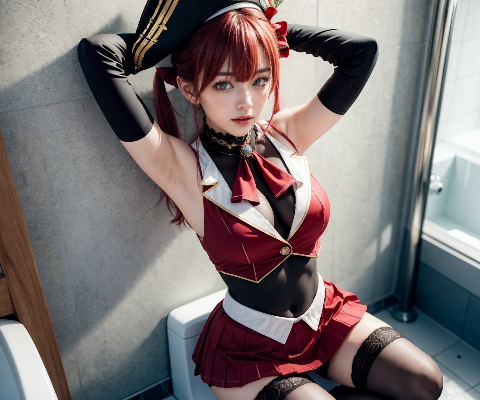人気VTuberの宝鐘マリンちゃんのコスプレAIエロ画像400枚まとめ！(6ページ目)の32枚目の画像です。