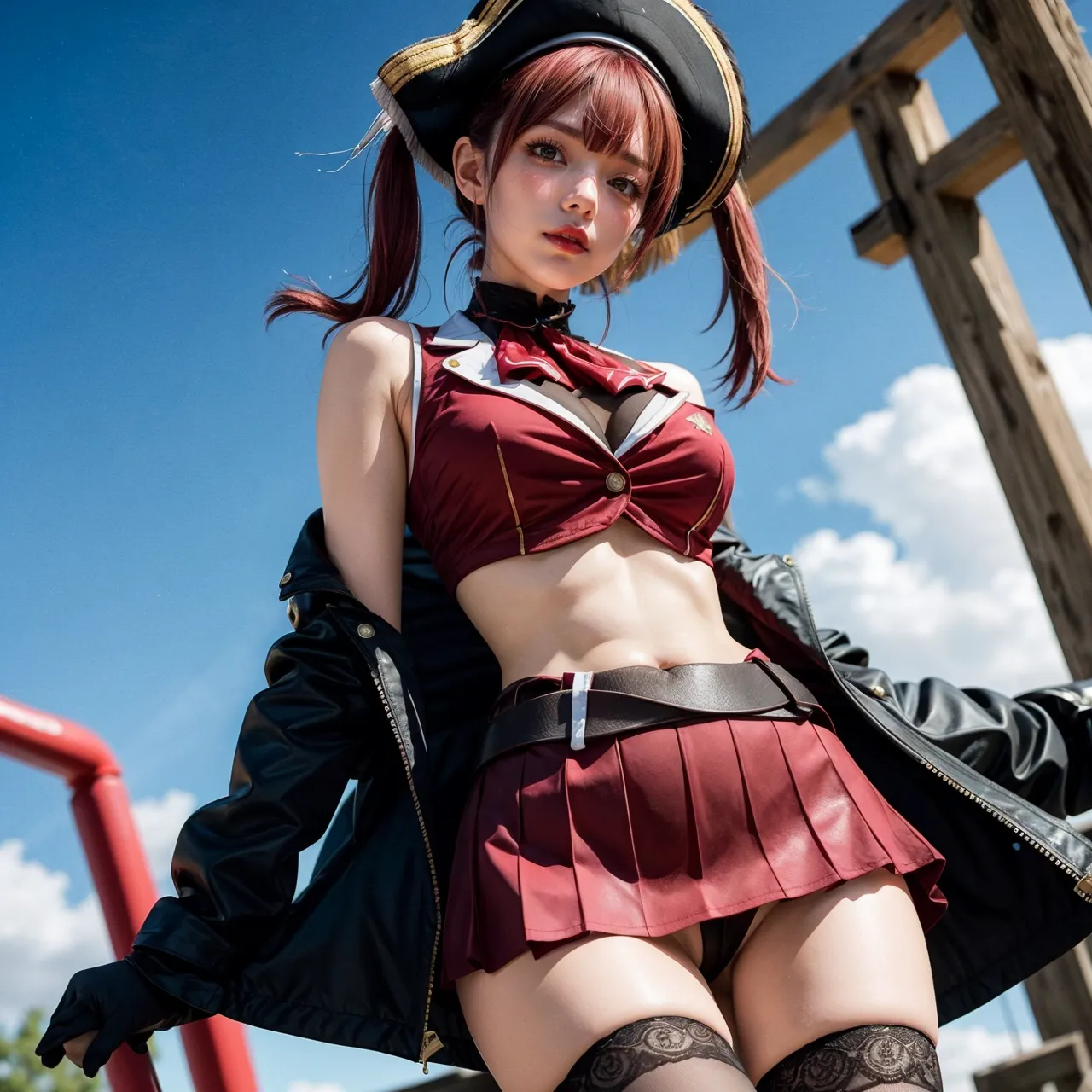 人気VTuberの宝鐘マリンちゃんのコスプレAIエロ画像400枚まとめ！(6ページ目)の37枚目の画像です。