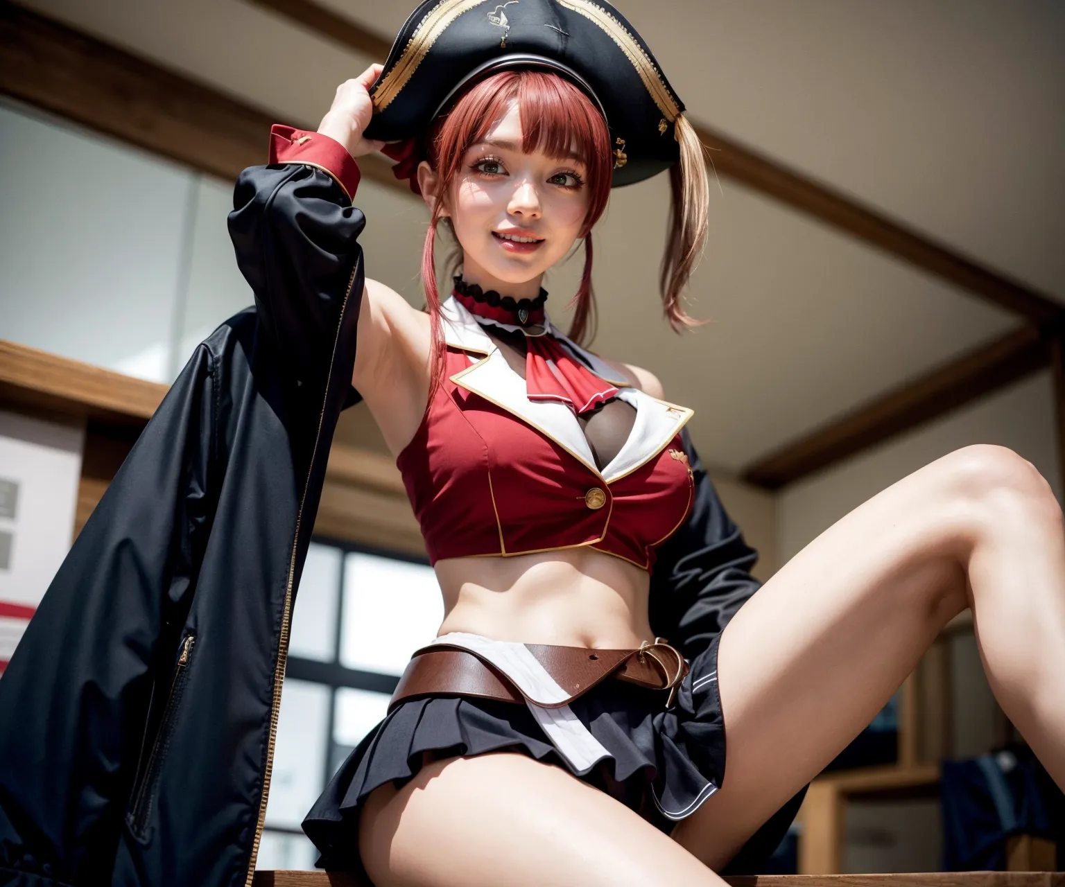 人気VTuberの宝鐘マリンちゃんのコスプレAIエロ画像400枚まとめ！(8ページ目)の39枚目の画像です。