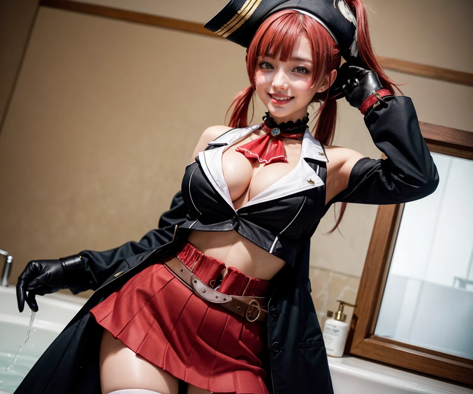 人気VTuberの宝鐘マリンちゃんのコスプレAIエロ画像400枚まとめ！(9ページ目)の13枚目の画像です。