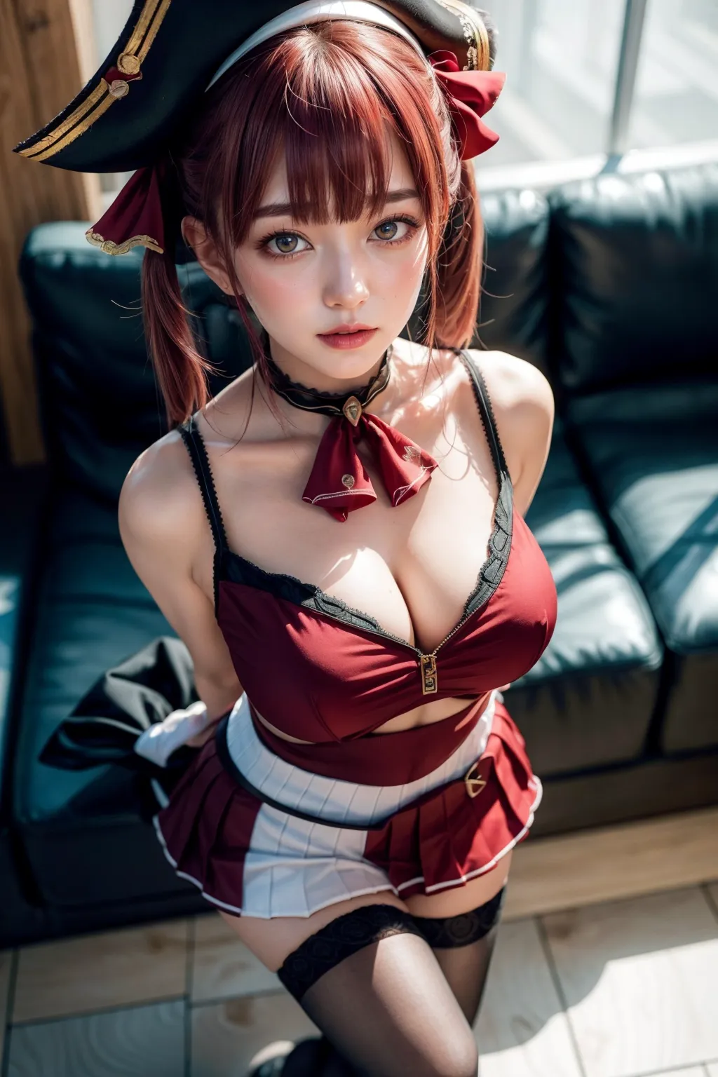 人気VTuberの宝鐘マリンちゃんのコスプレAIエロ画像400枚まとめ！(9ページ目)の37枚目の画像です。