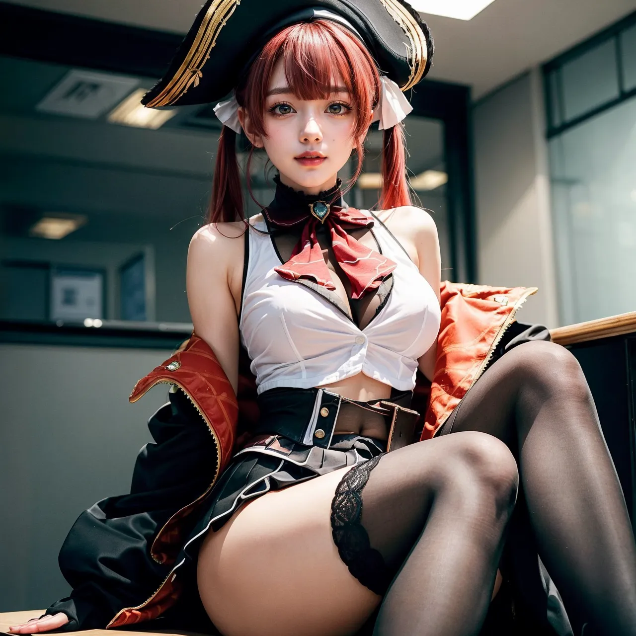 人気VTuberの宝鐘マリンちゃんのコスプレAIエロ画像400枚まとめ！(3ページ目)の40枚目の画像です。