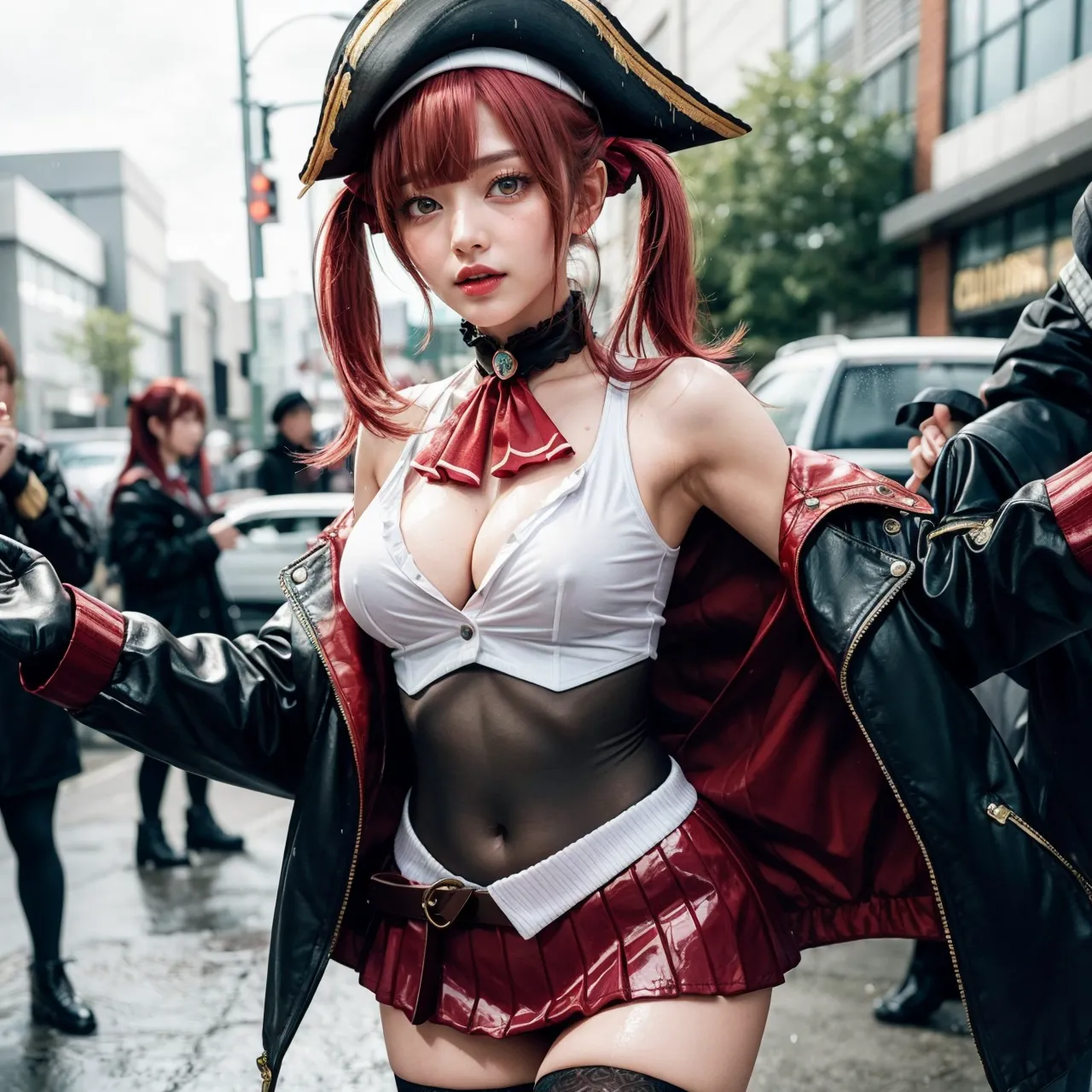 人気VTuberの宝鐘マリンちゃんのコスプレAIエロ画像400枚まとめ！(4ページ目)の8枚目の画像です。