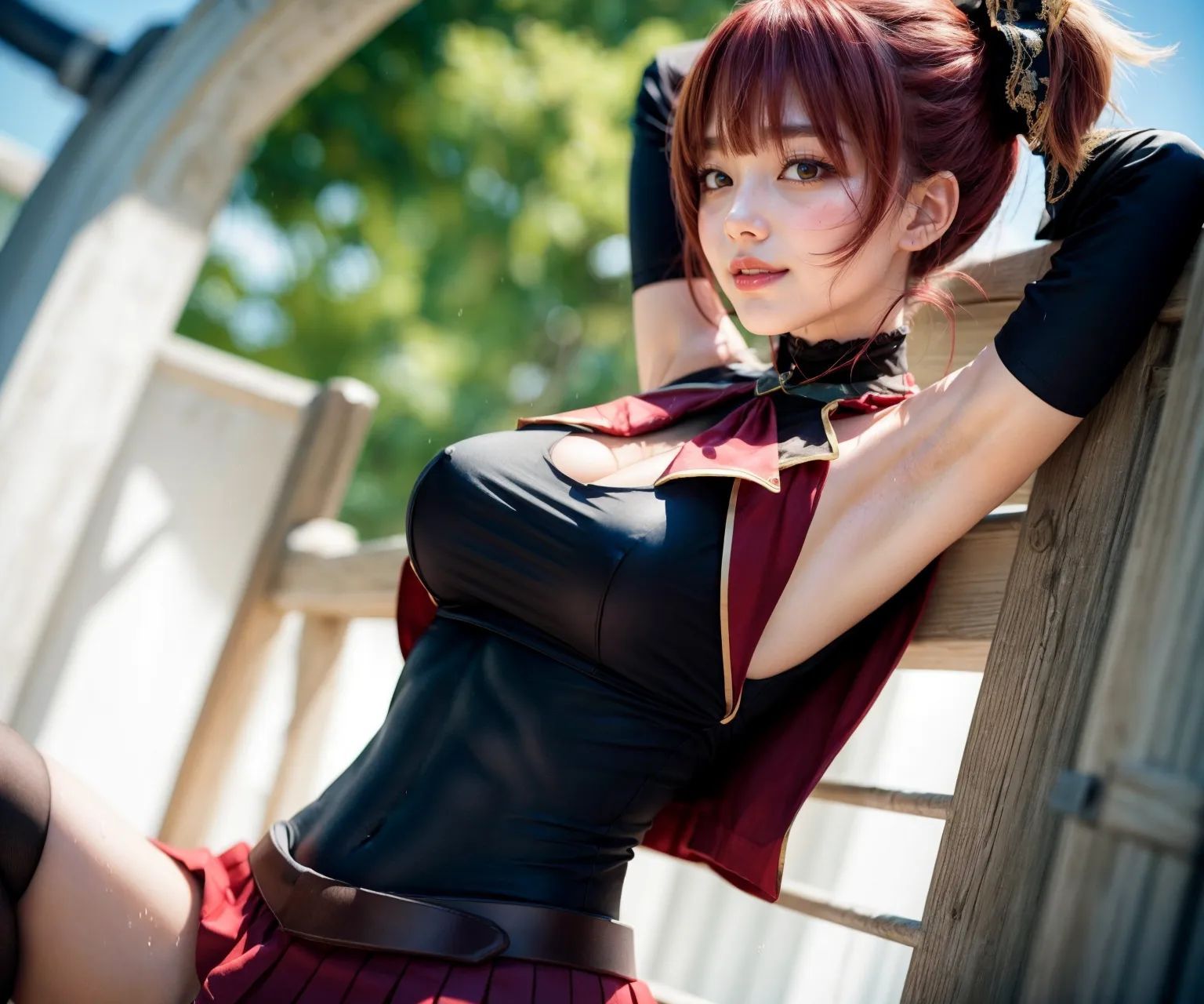人気VTuberの宝鐘マリンちゃんのコスプレAIエロ画像400枚まとめ！(4ページ目)の26枚目の画像です。
