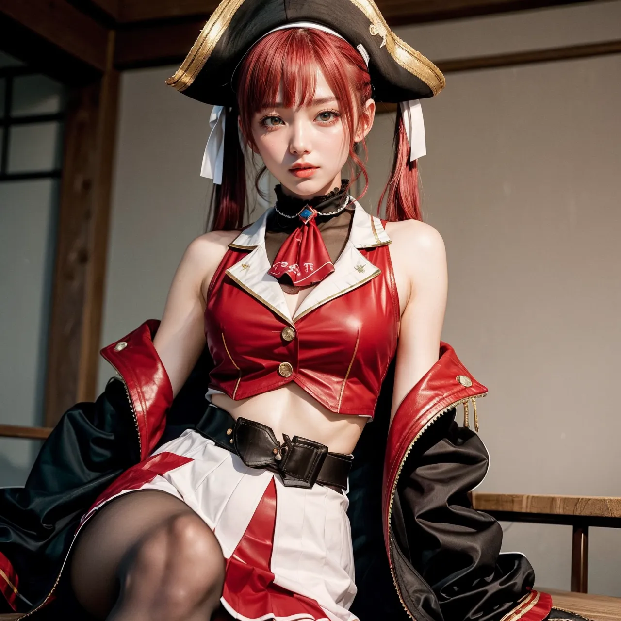 人気VTuberの宝鐘マリンちゃんのコスプレAIエロ画像400枚まとめ！(4ページ目)の38枚目の画像です。