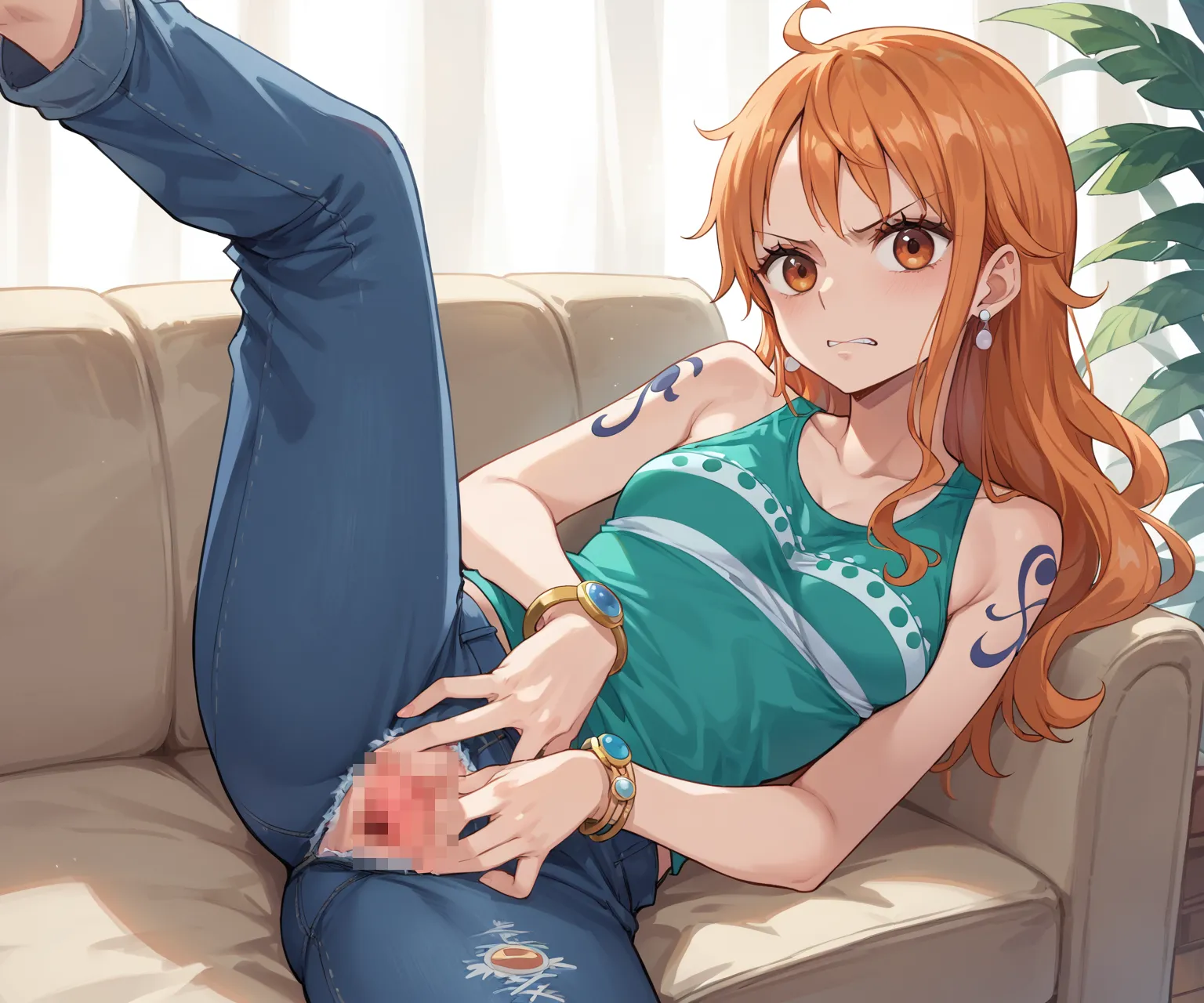 人気漫画・アニメのワンピースに登場するナミのAIエロ画像をH度増し増しで500枚まとめ！(8ページ目)の37枚目の画像です。
