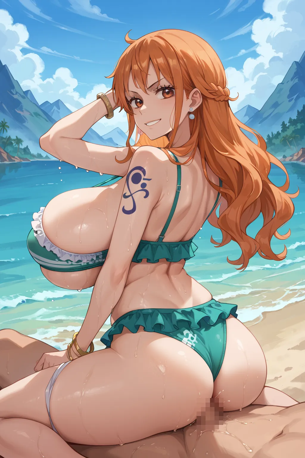 人気漫画・アニメのワンピースに登場するナミのAIエロ画像をH度増し増しで500枚まとめ！(10ページ目)の23枚目の画像です。