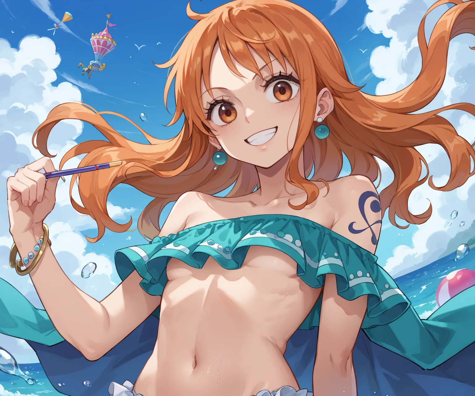 人気漫画・アニメのワンピースに登場するナミのAIエロ画像をH度増し増しで500枚まとめ！(10ページ目)の38枚目の画像です。