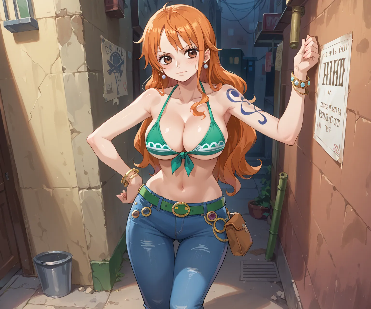 人気漫画・アニメのワンピースに登場するナミのAIエロ画像をH度増し増しで500枚まとめ！(11ページ目)の24枚目の画像です。