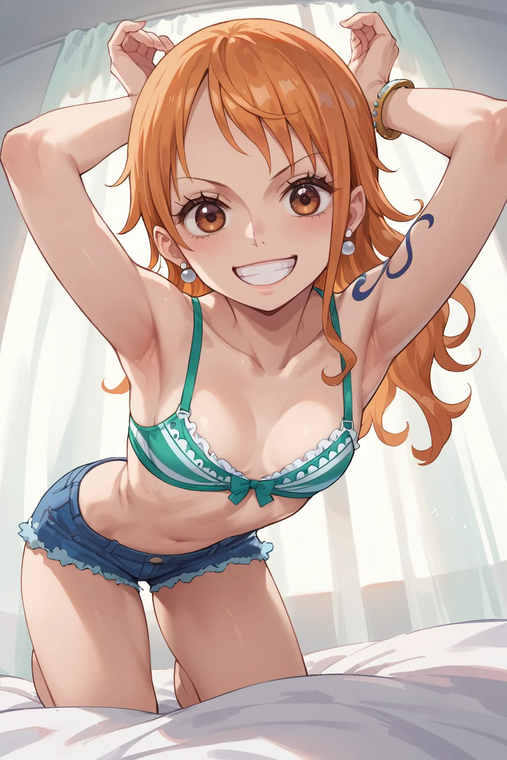 人気漫画・アニメのワンピースに登場するナミのAIエロ画像をH度増し増しで500枚まとめ！(11ページ目)の26枚目の画像です。