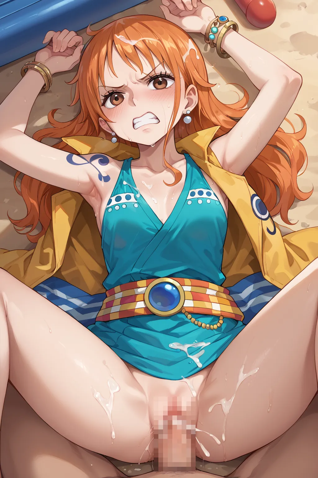 人気漫画・アニメのワンピースに登場するナミのAIエロ画像をH度増し増しで500枚まとめ！(11ページ目)の38枚目の画像です。