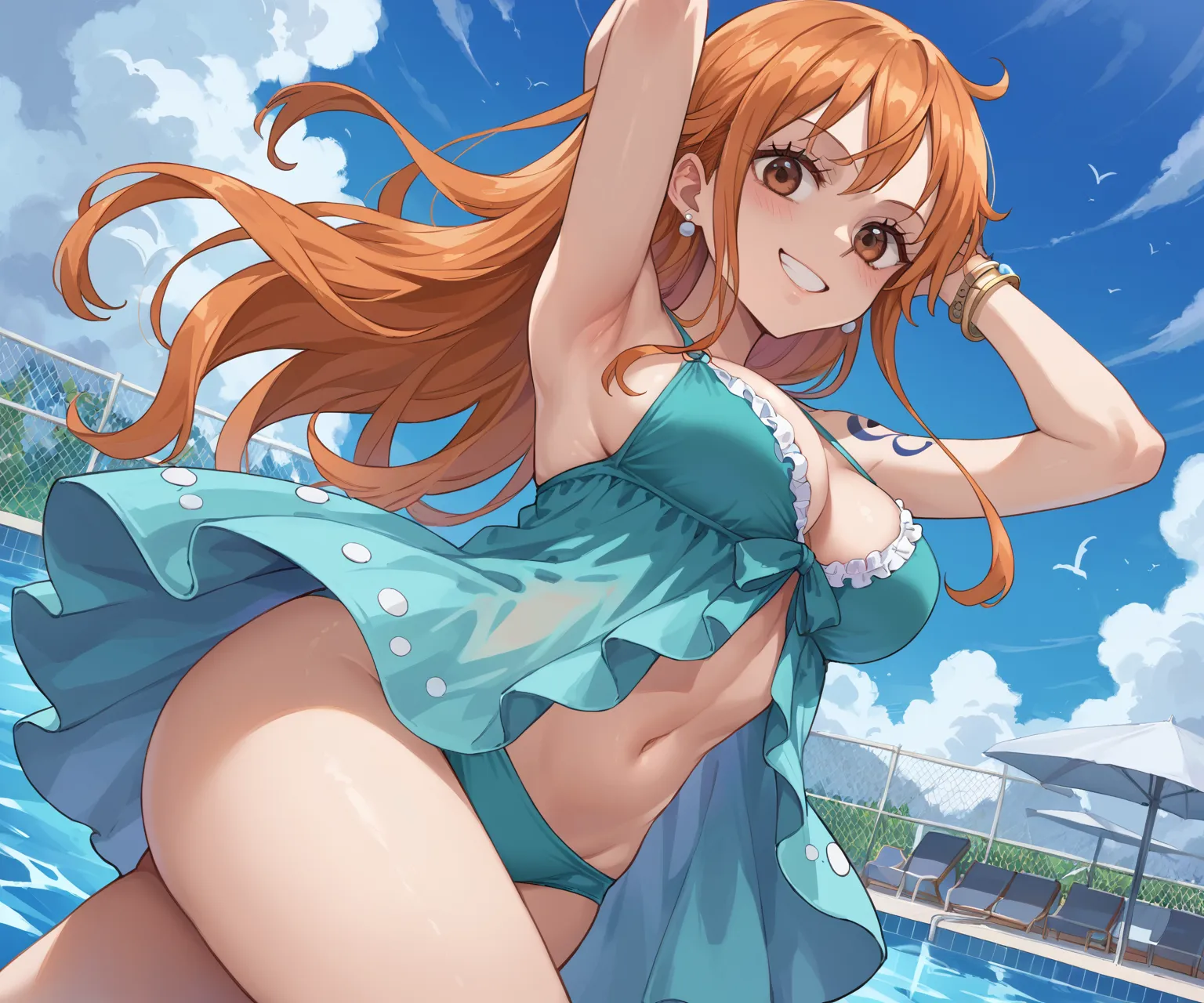 人気漫画・アニメのワンピースに登場するナミのAIエロ画像をH度増し増しで500枚まとめ！(12ページ目)の18枚目の画像です。