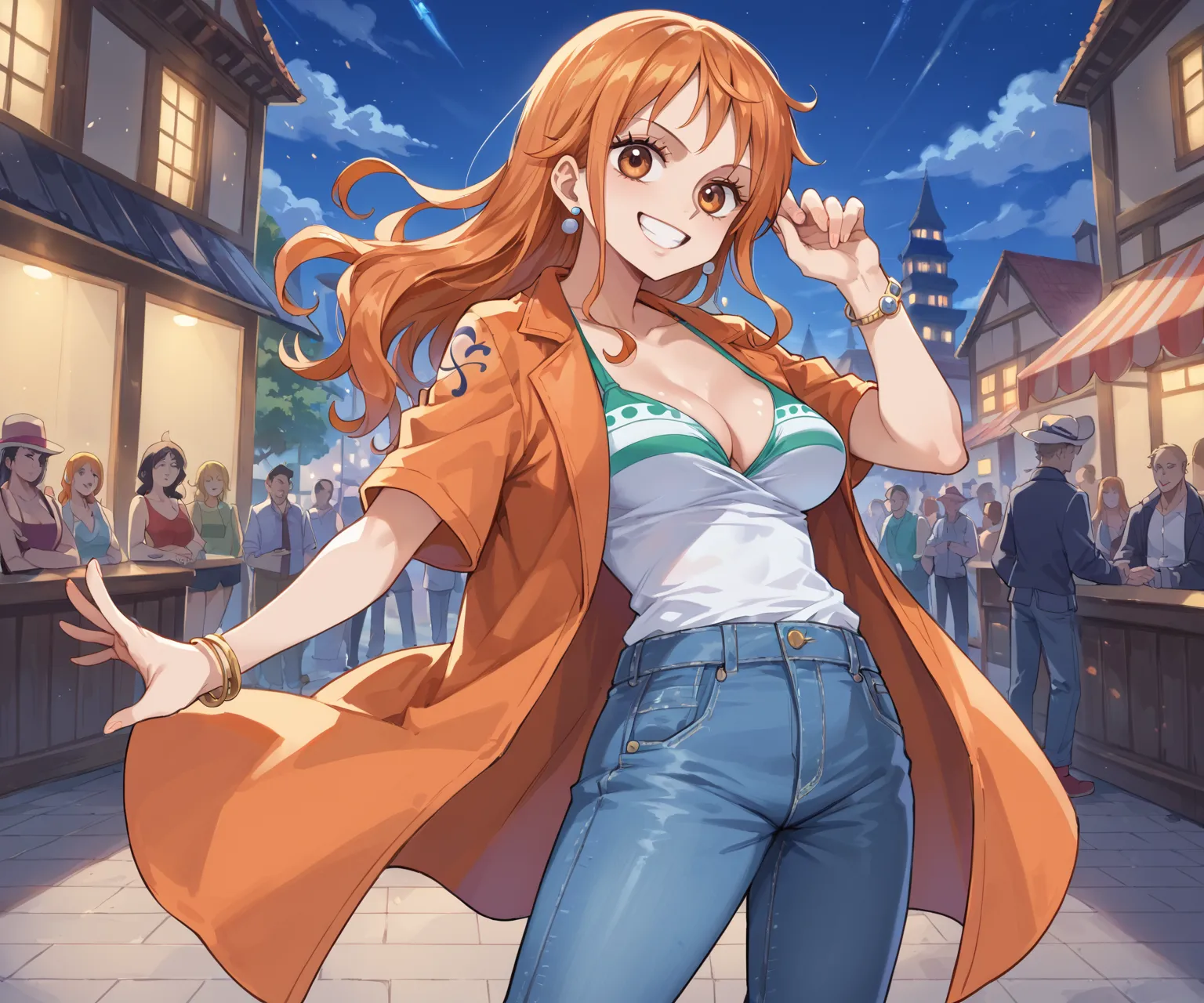 人気漫画・アニメのワンピースに登場するナミのAIエロ画像をH度増し増しで500枚まとめ！(13ページ目)の9枚目の画像です。