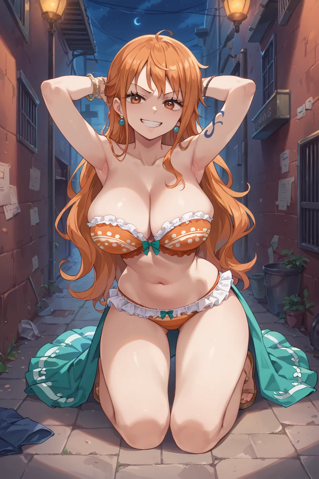 人気漫画・アニメのワンピースに登場するナミのAIエロ画像をH度増し増しで500枚まとめ！(13ページ目)の19枚目の画像です。