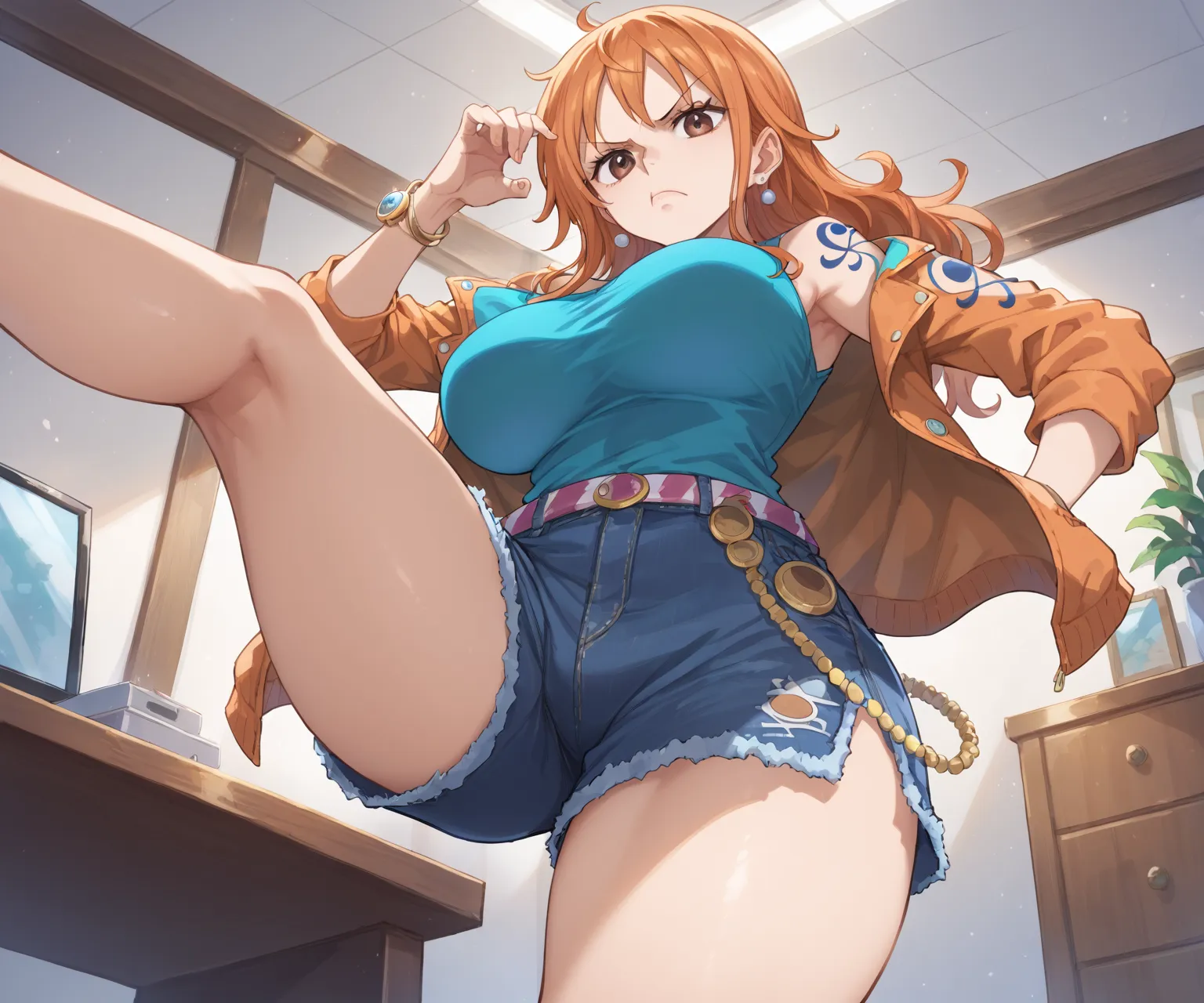 人気漫画・アニメのワンピースに登場するナミのAIエロ画像をH度増し増しで500枚まとめ！(3ページ目) 6번째 이미지입니다.