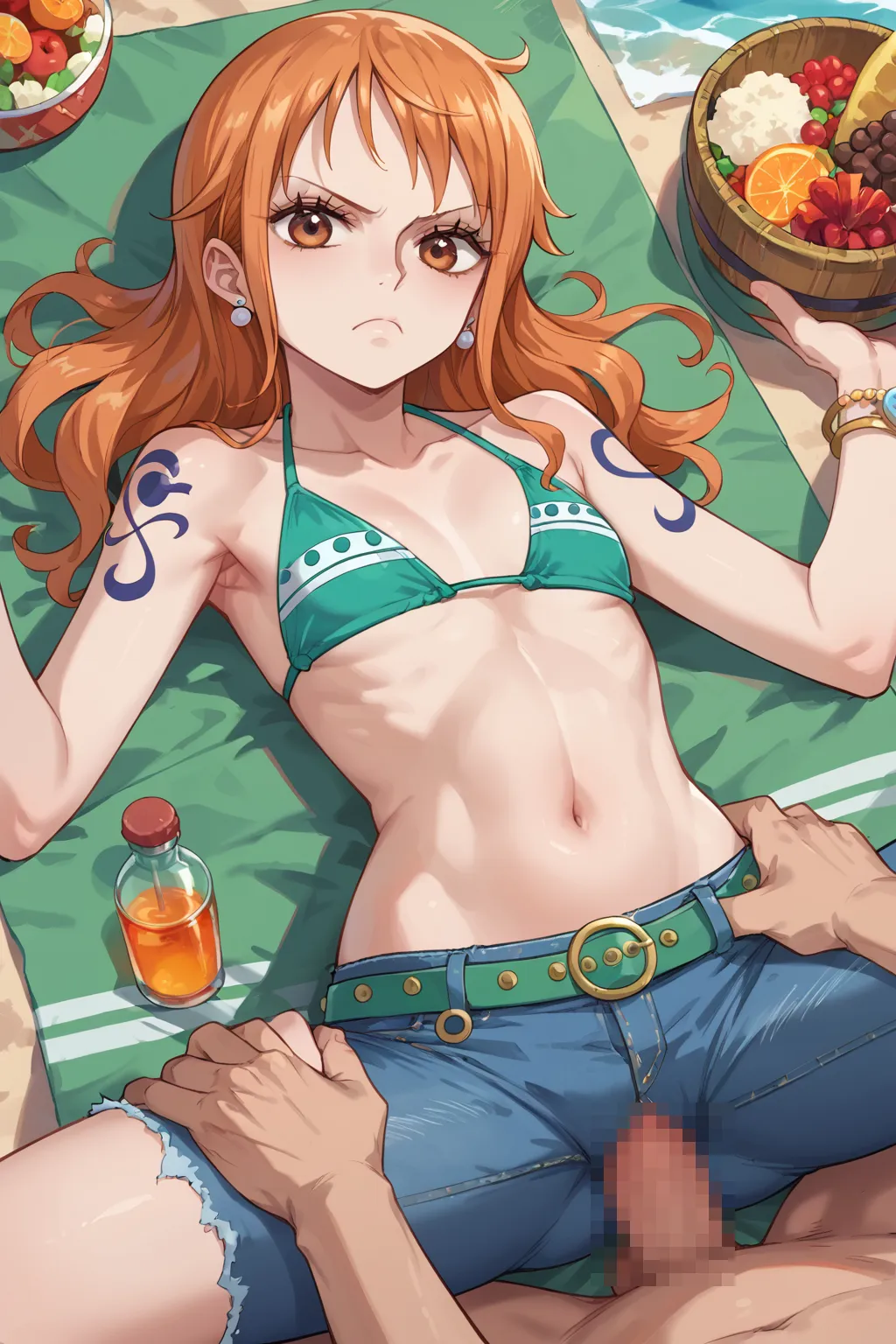 人気漫画・アニメのワンピースに登場するナミのAIエロ画像をH度増し増しで500枚まとめ！(3ページ目) 28번째 이미지입니다.