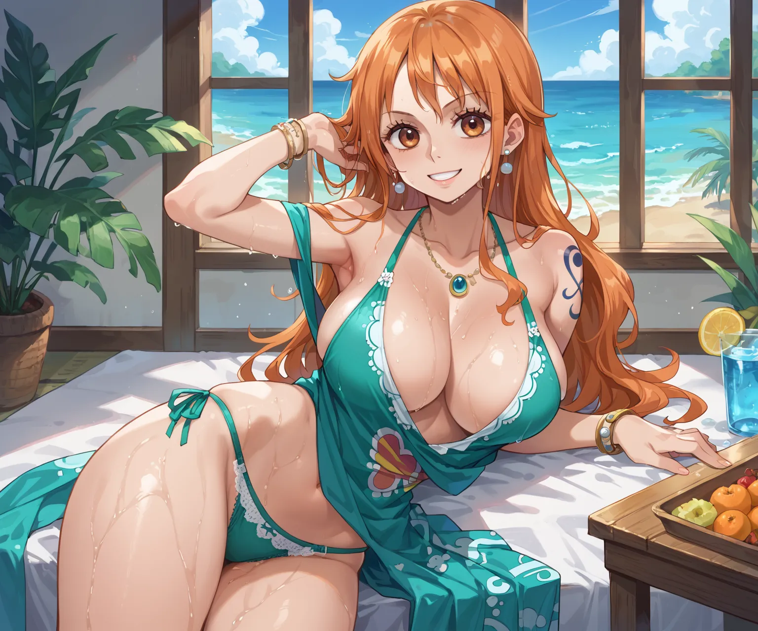 人気漫画・アニメのワンピースに登場するナミのAIエロ画像をH度増し増しで500枚まとめ！(4ページ目) 8번째 이미지입니다.