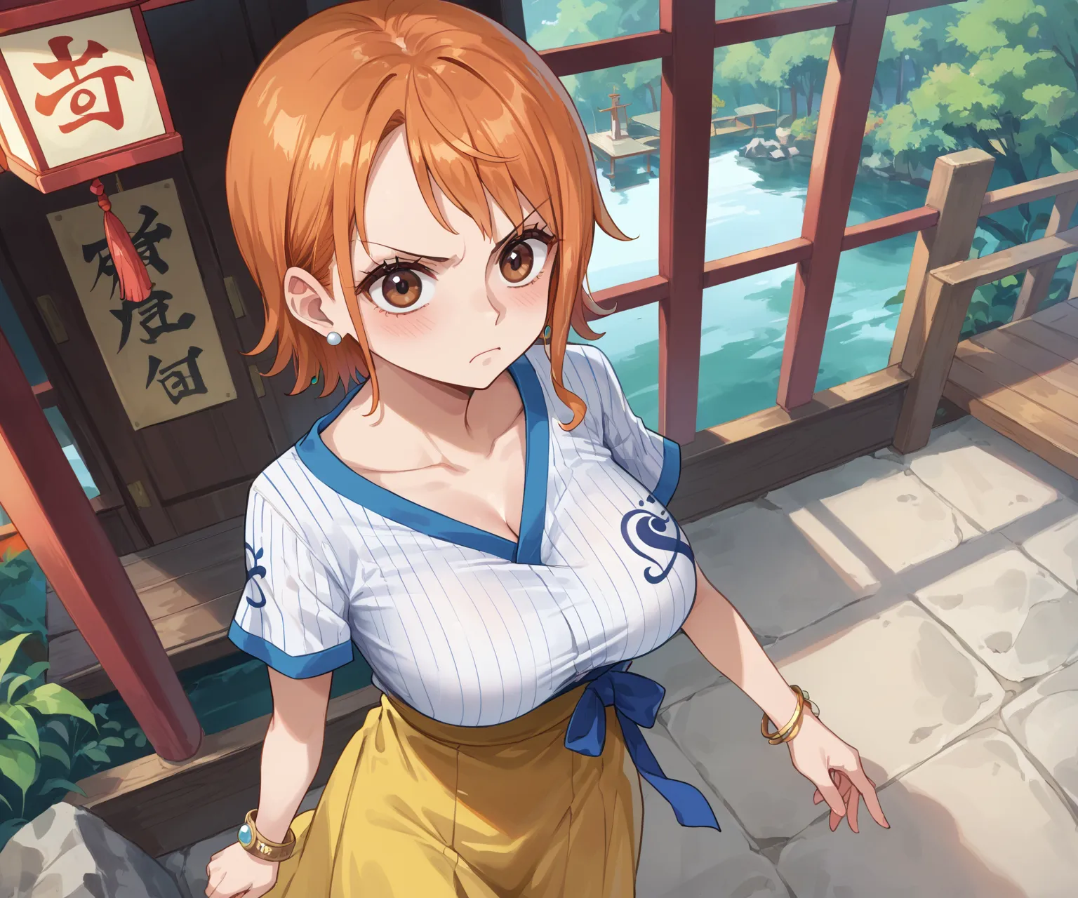 人気漫画・アニメのワンピースに登場するナミのAIエロ画像をH度増し増しで500枚まとめ！(4ページ目) 22번째 이미지입니다.