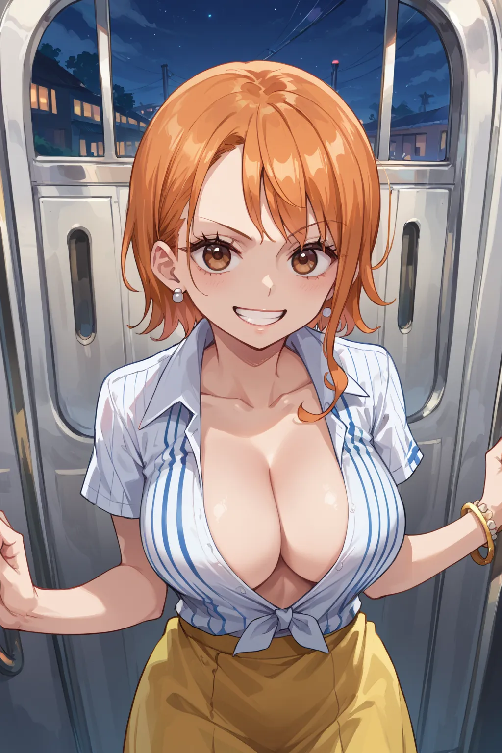 人気漫画・アニメのワンピースに登場するナミのAIエロ画像をH度増し増しで500枚まとめ！(4ページ目) 25번째 이미지입니다.