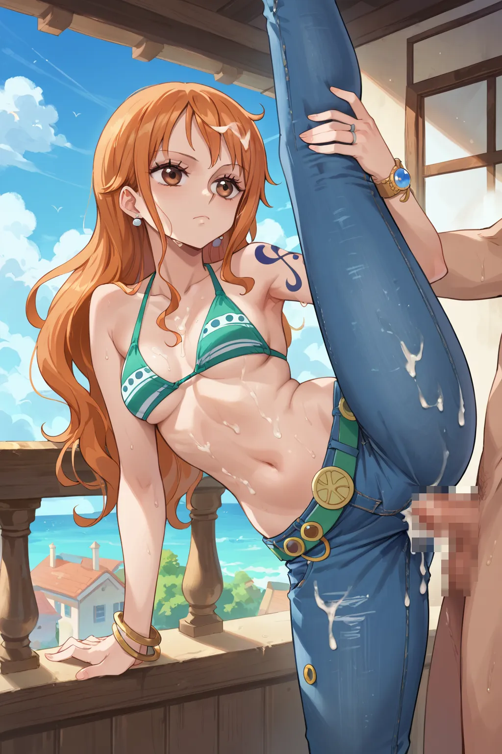 人気漫画・アニメのワンピースに登場するナミのAIエロ画像をH度増し増しで500枚まとめ！(4ページ目) 26번째 이미지입니다.