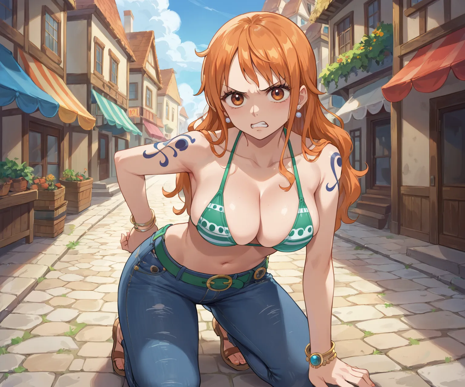 人気漫画・アニメのワンピースに登場するナミのAIエロ画像をH度増し増しで500枚まとめ！(4ページ目) 28번째 이미지입니다.