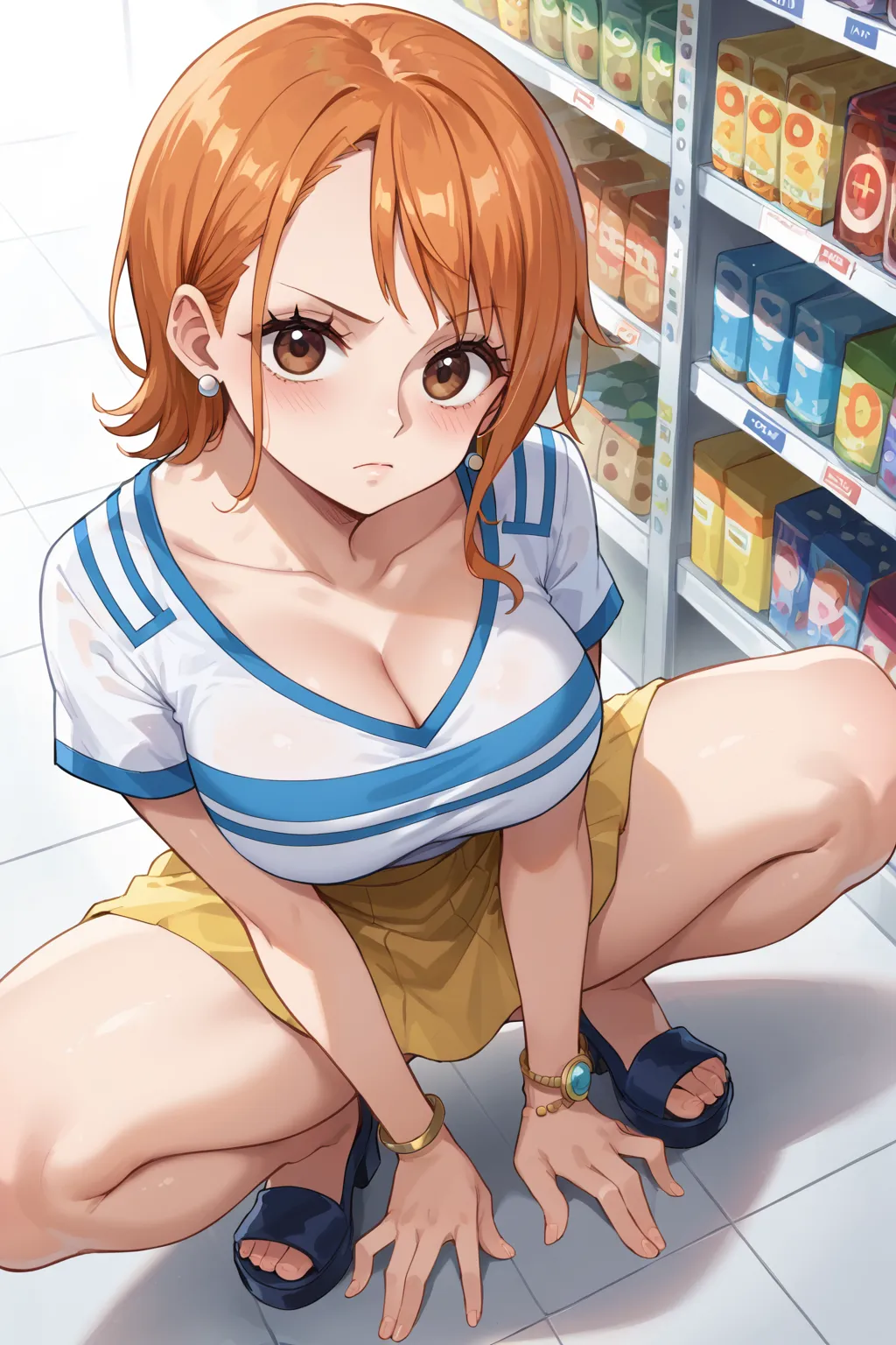 人気漫画・アニメのワンピースに登場するナミのAIエロ画像をH度増し増しで500枚まとめ！(5ページ目)の10枚目の画像です。
