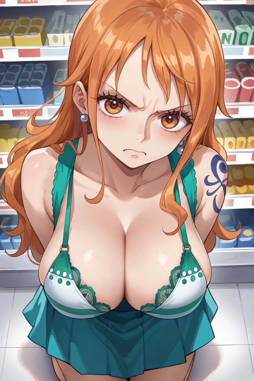 人気漫画・アニメのワンピースに登場するナミのAIエロ画像をH度増し増しで500枚まとめ！(5ページ目)の37枚目の画像です。