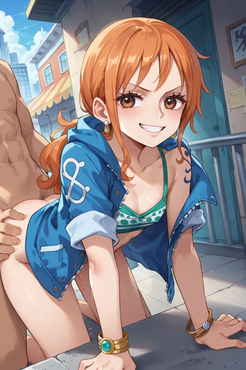 人気漫画・アニメのワンピースに登場するナミのAIエロ画像をH度増し増しで500枚まとめ！(5ページ目)の39枚目の画像です。