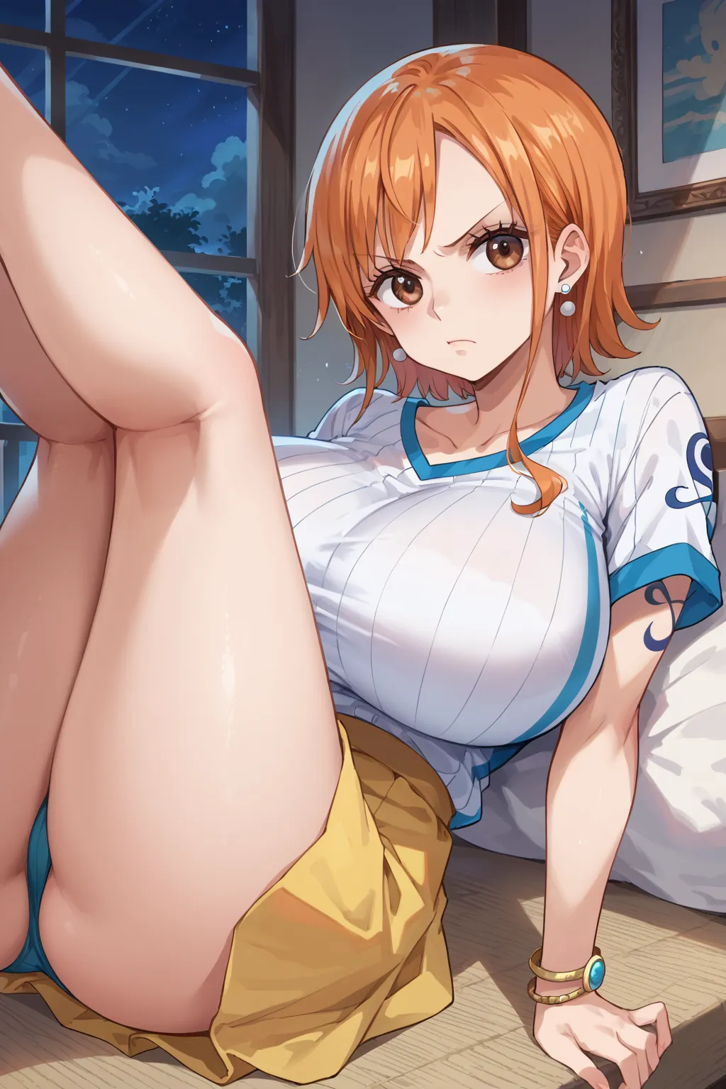 人気漫画・アニメのワンピースに登場するナミのAIエロ画像をH度増し増しで500枚まとめ！(6ページ目)の19枚目の画像です。