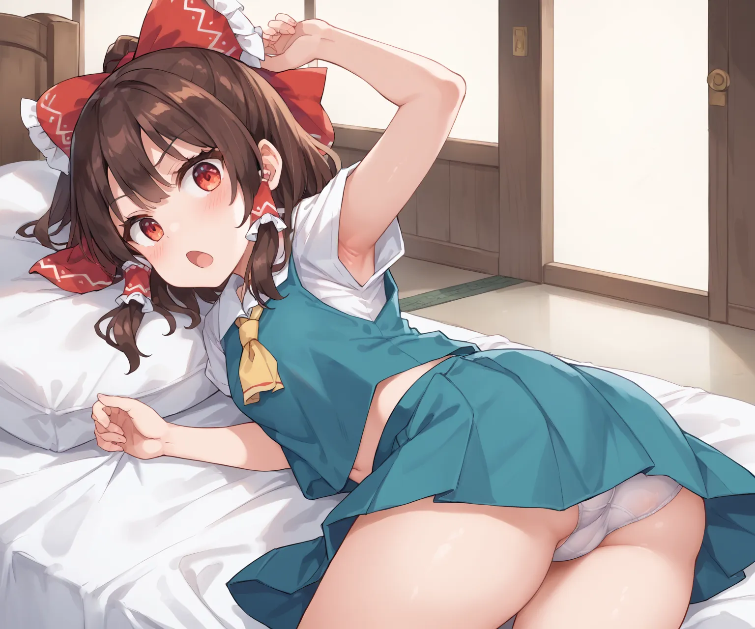 博麗神社巫女さんの博麗霊夢ちゃんAIイラストエロ画像400枚まとめ！の17枚目の画像です。