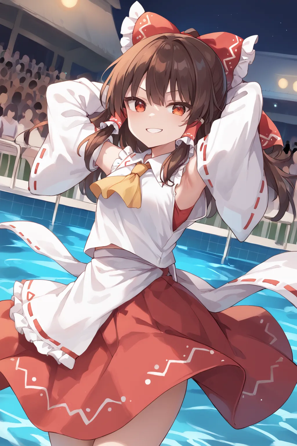 博麗神社巫女さんの博麗霊夢ちゃんAIイラストエロ画像400枚まとめ！の1枚目の画像です。