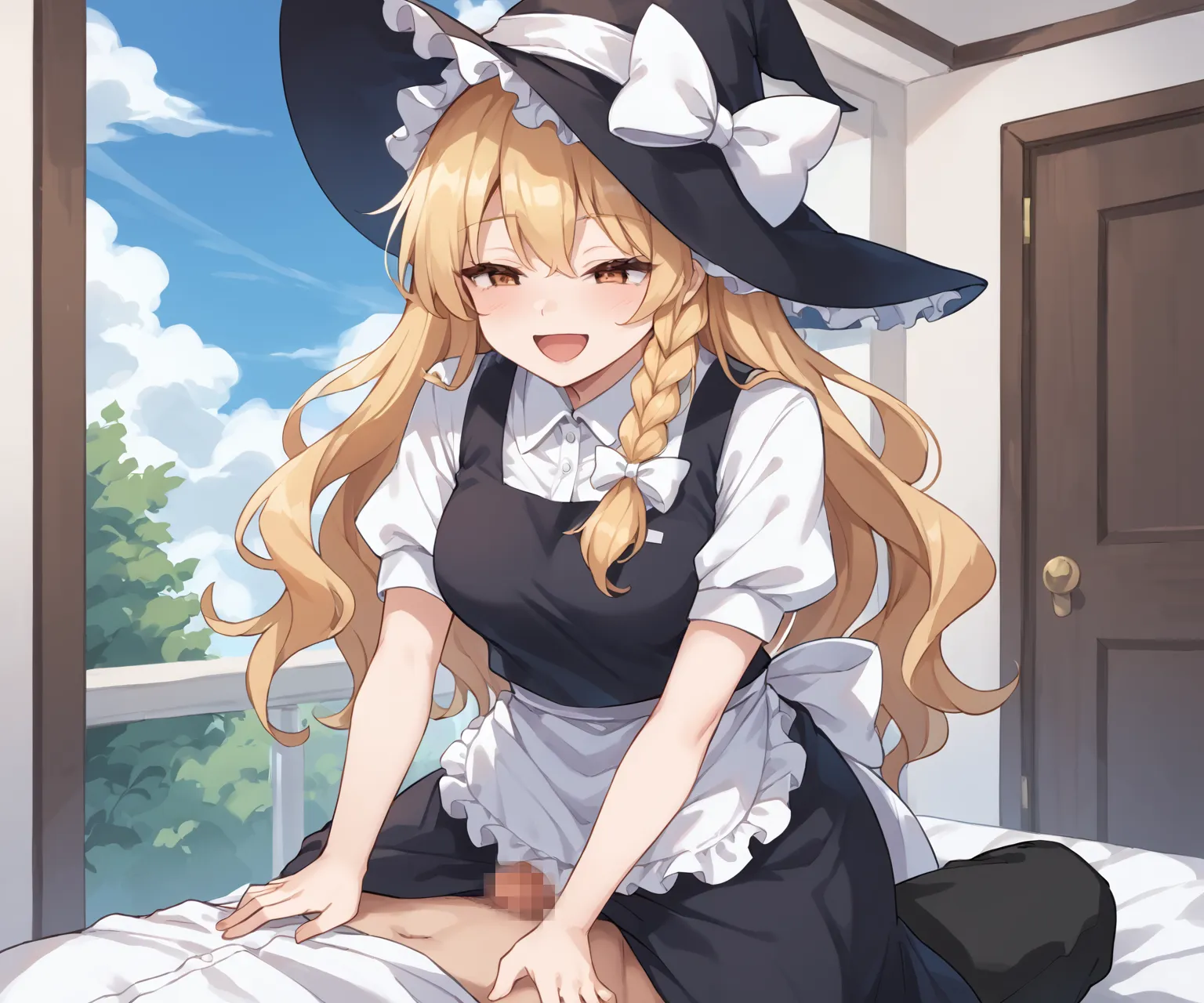 紅夢の魔法使いさんの霧雨魔理沙ちゃんAIイラストエロ画像382枚まとめ！(3ページ目)の8枚目の画像です。