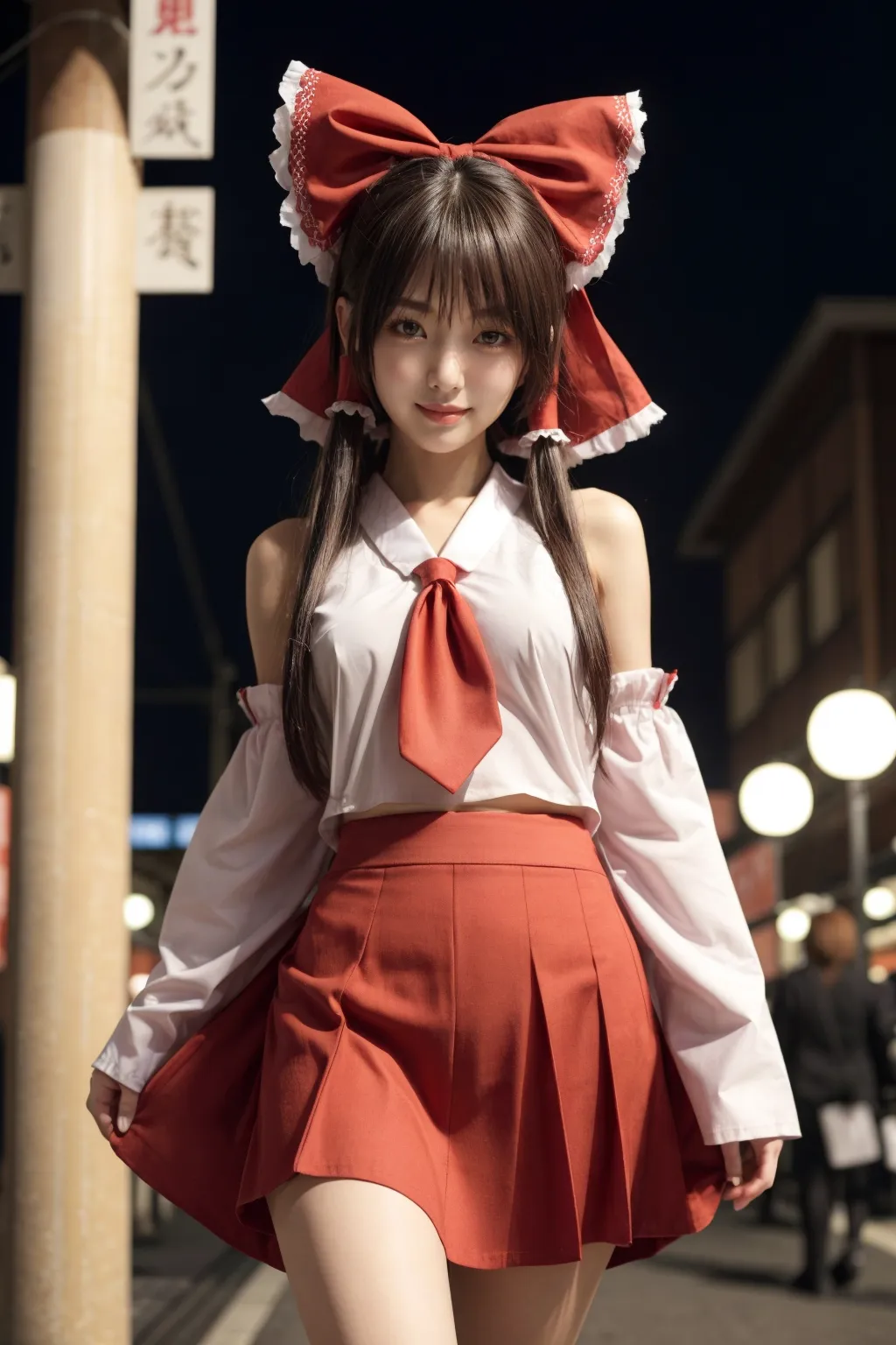 可愛い美少女たちが霊夢ちゃんのコスプレをしてくれたAIエロ画像303枚まとめ！(2ページ目)の6枚目の画像です。
